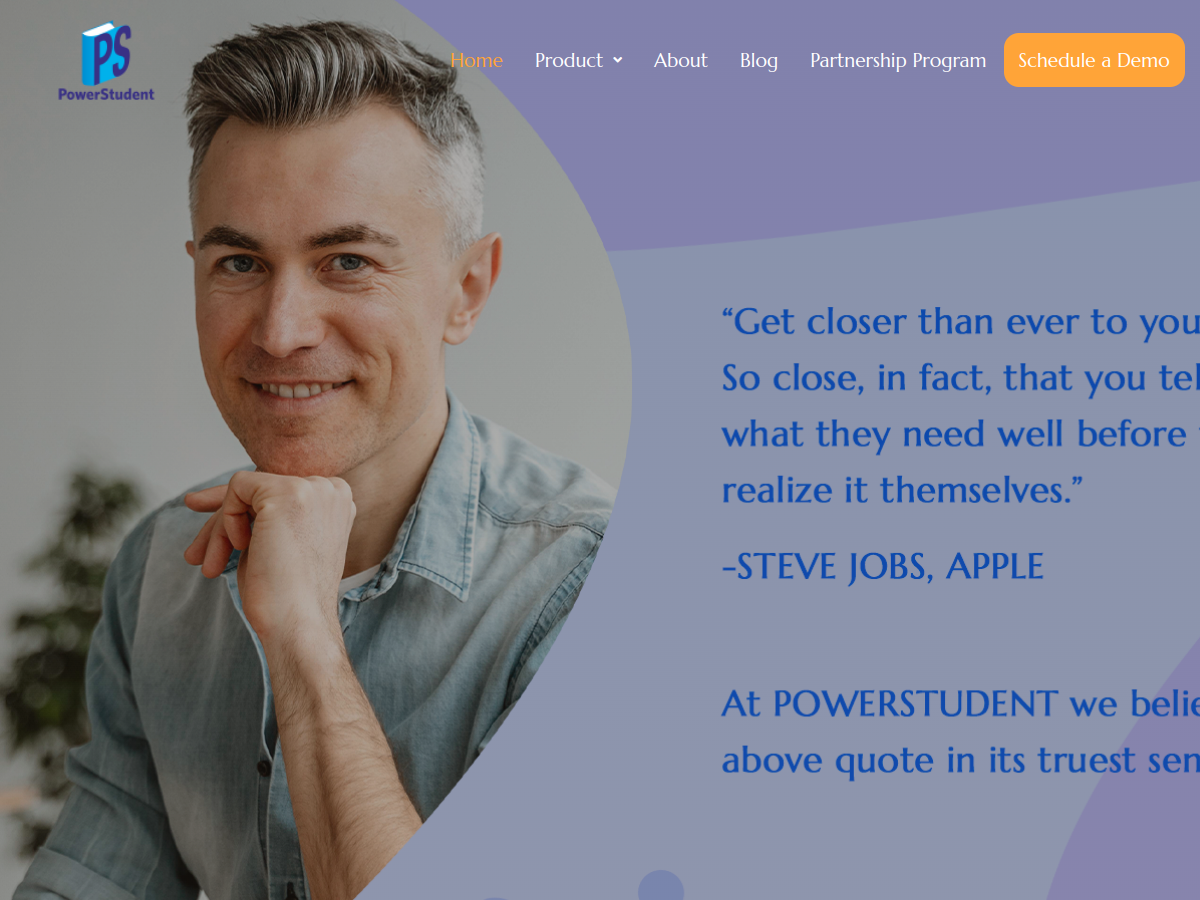 PowerStudent education management platform website